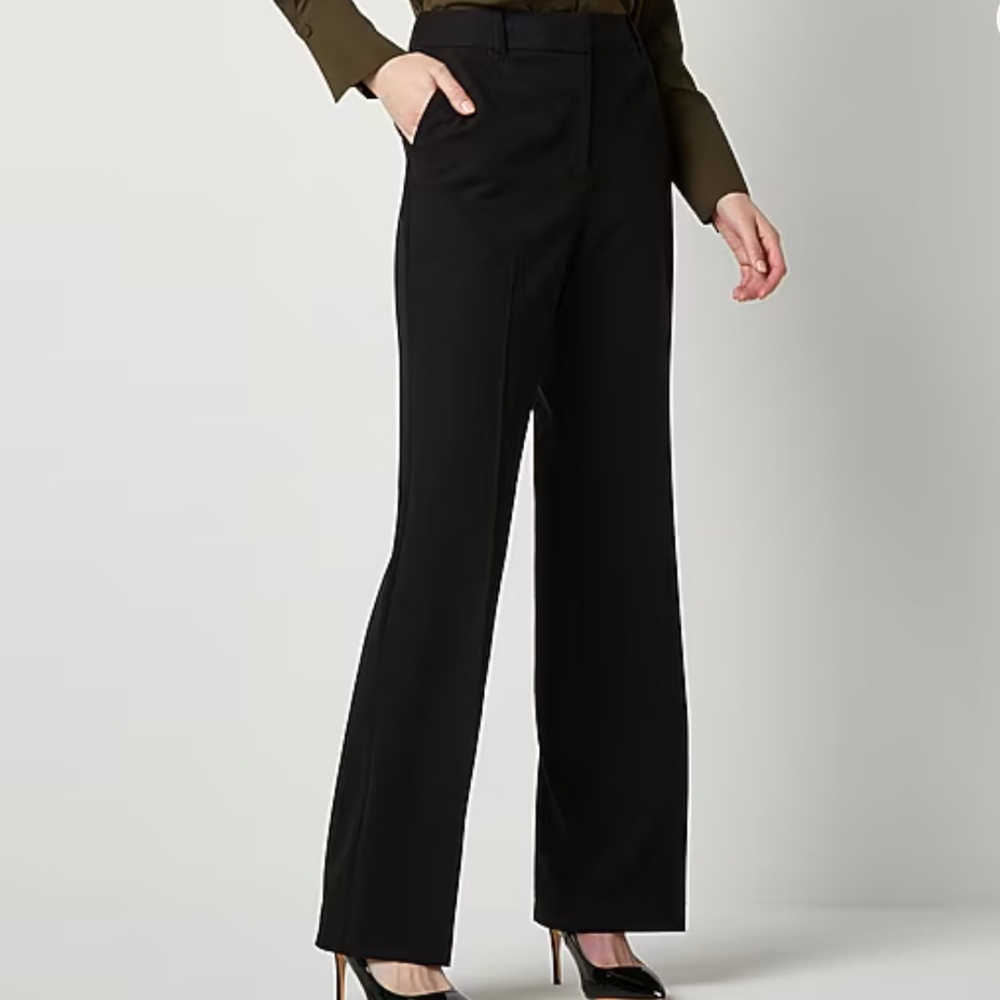 Women's Worthington Modern Perfect Trouser Black Dress Pants Sz 10P NWT